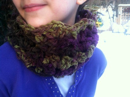 Fan Pattern Crocheted Cowl