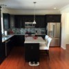 kitchen with black cabinets
