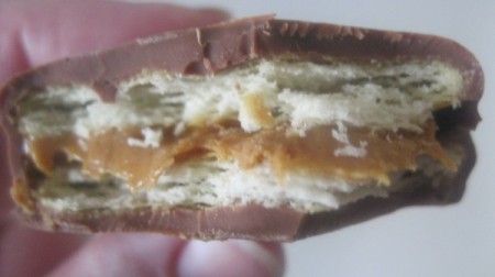 view of inside of cracker sandwich
