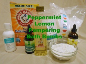 Pampering Lemon Peppermint Bath Bombs - Supplies