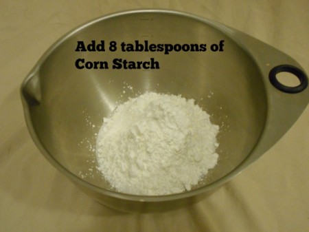 Pampering Lemon Peppermint Bath Bombs - Adding corn starch