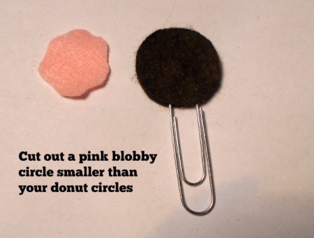 Donut Felt Paperclip Bookmark