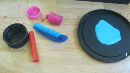 Painted Shelf with Circles Pattern