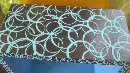Painted Shelf with Circles Pattern