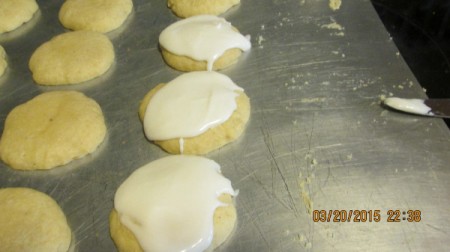 A sheet of Lemon Drop Cookies