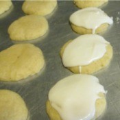 A sheet of Lemon Drop Cookies