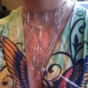 necklace on mannequin