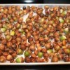 pan of acorns on oven rack