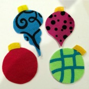 Felt Antique Christmas Baubles