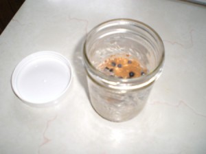 A mason jar full of oatmeal