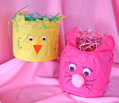 Last Minute Easter Egg Basket for Kids