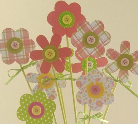 pastel paper flowers