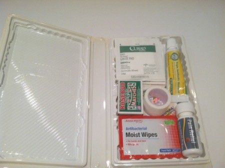 inside of kit with supplies