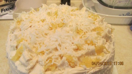 Three Layer Coconut-Pineapple Cake