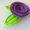 Purple Spiral Felt Flower Craft