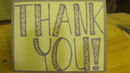Pop-Up Thank You Card