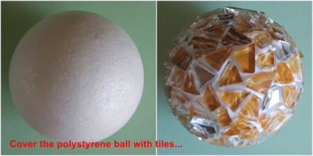 Funky Mosaic Ball Decoration