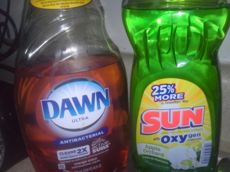 Dish Soap from the Dollar store.