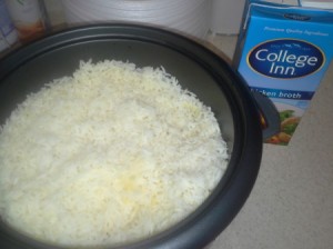 Make Rice with Chicken Broth