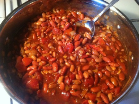 Tamale ingredients cooking.