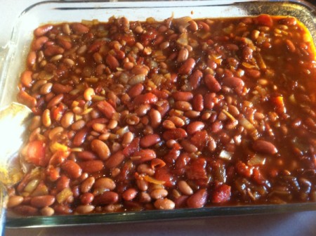 Hearty Tamale Pie in a pan.