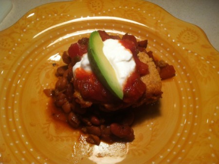 Hearty Tamale Pie on a plate.