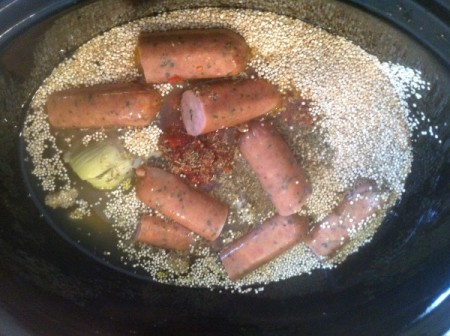 Quinoa and Chicken Sausage Pilaf