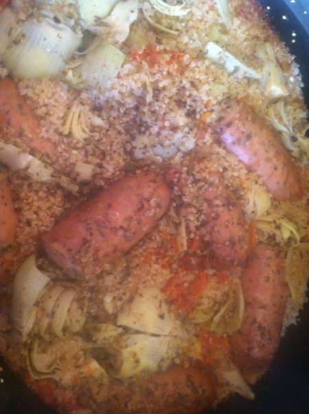 Quinoa and Chicken Sausage Pilaf