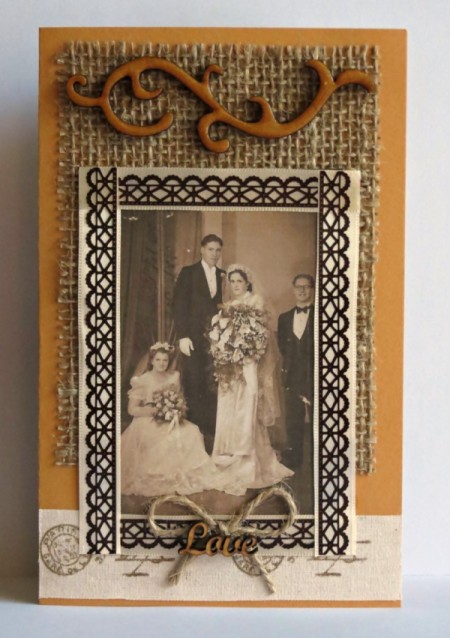 Rustic Country Wedding Invitation - finished card