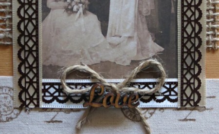 Rustic Country Wedding Invitation - bottom of card close up
