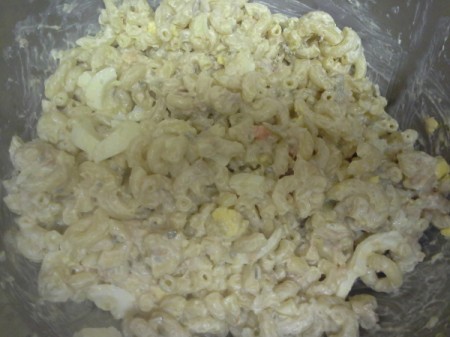 tuna macaroni salad with pickles