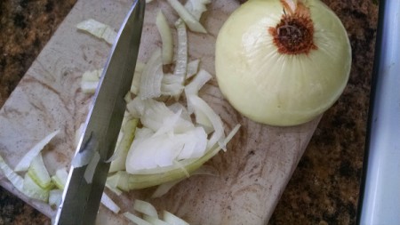 Quick Veggie Chili - Sliced Onion