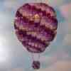decorative hot air balloon made from safety pins