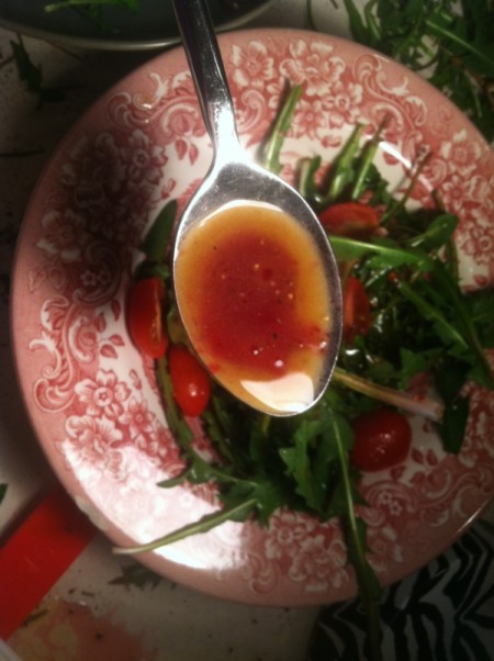 Dandelion Greens and Pomegranate Vinaigrette