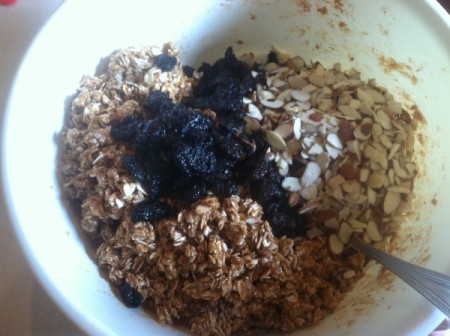 Healthy Breakfast Cookies - mixing ingredients