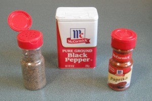 Place black pepper in an old paprika container.