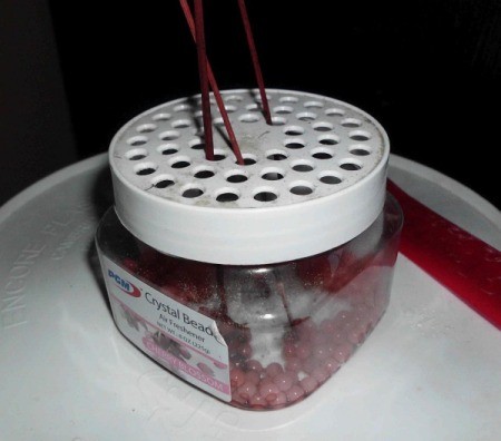 Deodorizing beads used as an incense burner