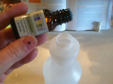Lavender Scented All-Purpose Cleaner - Adding essential oil.