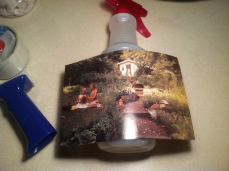 Lavender Scented All-Purpose Cleaner - Decorating the spray bottle.