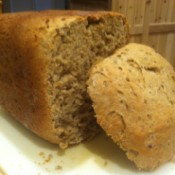 Whole Wheat Bread (Bread Machine) - cut loaf of bread