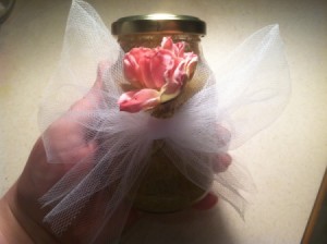 finished jar of scrub