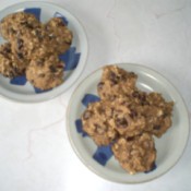 Two plates of chickpea chip cookies.
