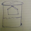 sketch of finished water bucket