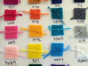 Embroidery Floss and Felt Color Code Chart