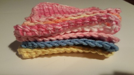 Tunisian Crocheted Sponges