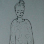 sketch of poncho