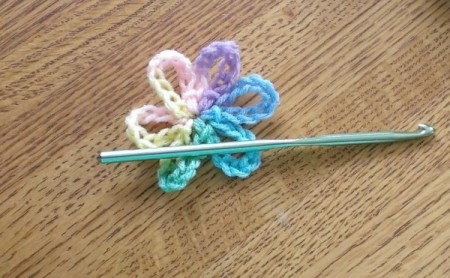 Crocheted Flower Scarf
