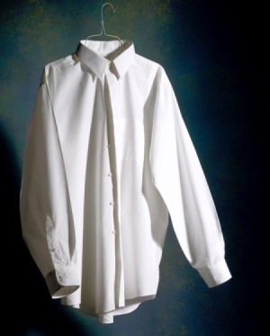 A crisply ironed white shirt.