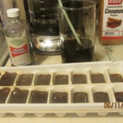 coffee cubes in ice tray