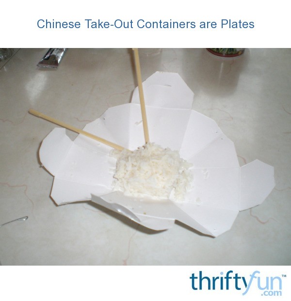 Chinese TakeOut Containers Are Plates ThriftyFun